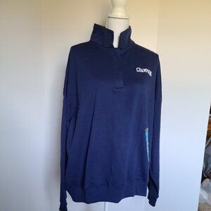 CHAMPION AUTHENTIC ATHLETIC WEAR NAVY BLUE WOMENLONG SLEEVE WITH LOGO SIZE XL